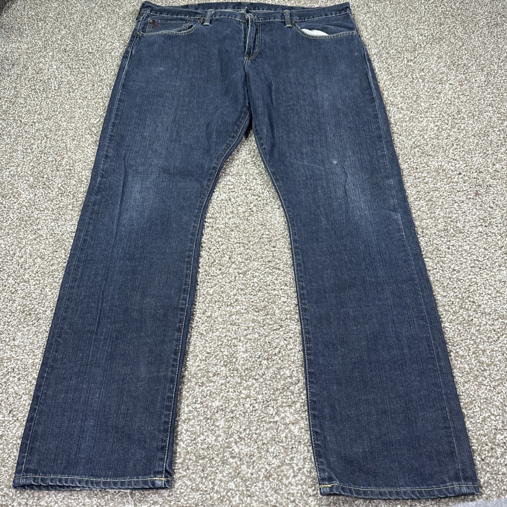 Polo Ralph Lauren Slim Straight Dark Wash Jeans 018 Size 40/31 Distressed